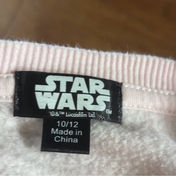 Star Wars baby Yoda pink sweatshirt in size 10/12 - Picture 7 of 7